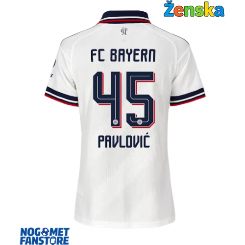 Bayern Munich Aleksandar Pavlovic #45 Gostujuci Dres za Ženska 2026-27 Kratak Rukav